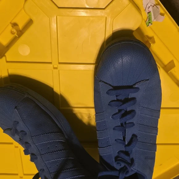 Adidas superstar monochrome royal blue suede shoes Adicolor size - Picture 2 of 6
